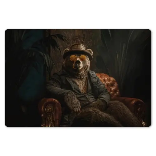 Beer - Bruin - Pak - Hoed Placemat vinyl groot -zzsfeer1_Kitchenyeah-website