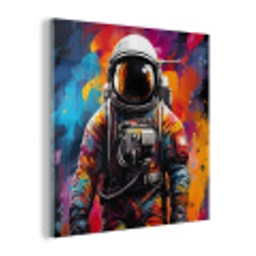 Astronaut - Graffiti - Zwart - Kleuren plexiglas 5mm klein -z3d