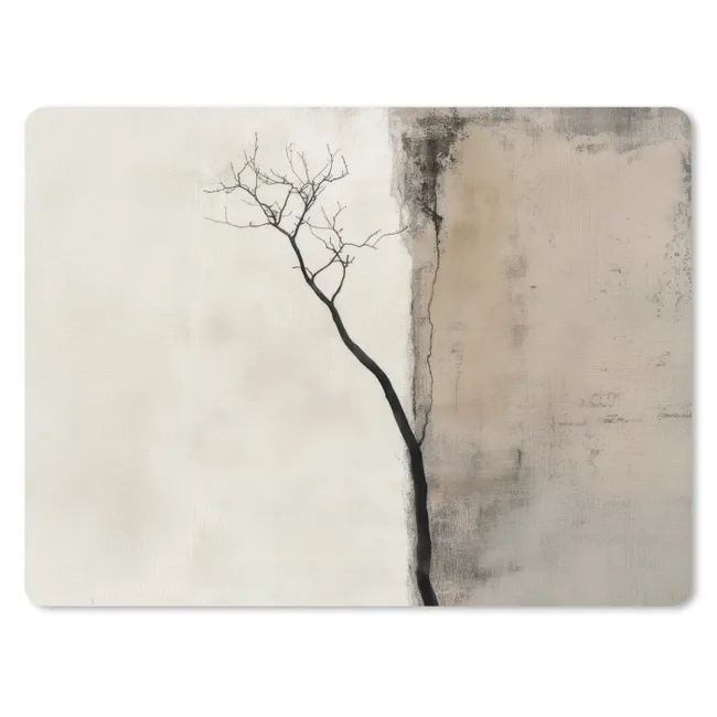 Mouse Pad - Wabi sabi - Plant - Beige