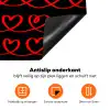 Verweven - Harten - Zwart - Rood Inductie beschermer vinyl 3mm klein 276 -zzzzzzz-td-onderkant