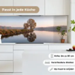 Bomen - Reflectie - Water - Zonsopgang - Serene keuken achterwand 2 middel -sfeer4_DE