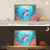 Dolfijn - Zeedieren - Onderwater - Kinderen - Meisjes Light Box met batterij (Wandlamp kind) middel -sfeer3_kind