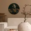Panda - Hoed - Bril - Pak Wandcirkel kunststof plaat 5mm dik klein -sfeer1