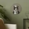 Kat - Kokskleding - Zwart - Wit Akoestische PET Vilt - Rond klein -sfeer2