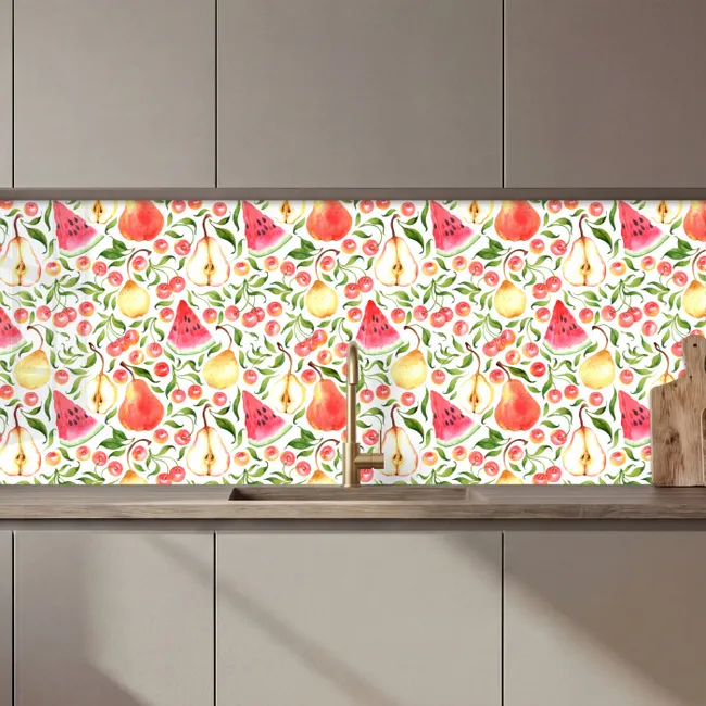 Fruit - Watermeloen - Kersen - Peer keuken achterwand 2 middel 871 zz_3dshopping