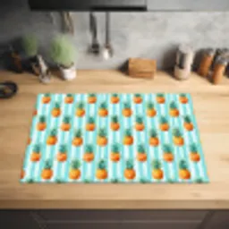 Ananas - Strepen - Groen Inductie beschermer vinyl 3mm klein 276 -sfeer5