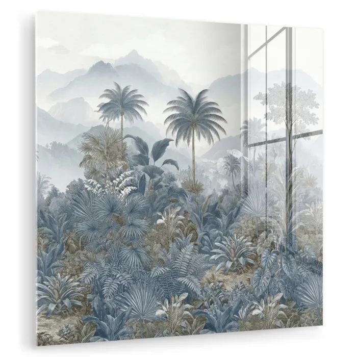 Jungle - Landschap - Blauw plexiglas 5mm klein -zzzproduct_nieuw