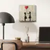 Street art - Banksy - Ballon - Graffiti - Retro plexiglas 5mm klein -sfeer6
