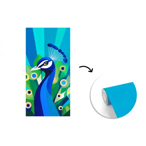 Pauw - Cirkels - Blauw fotobehang vinyl groot -3d