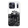 Koeien - Zwart - Wit Telefoonhoesje iPhone 17 Pro klein -3d