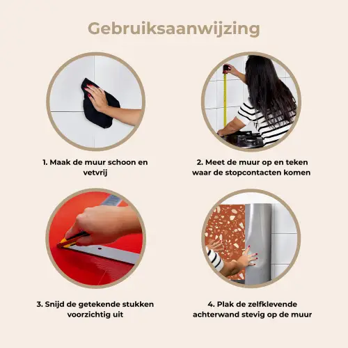 Terrazzo - Patroon - Klei keuken achterwand 2 middel 871 -gebruiksaanwijzing_NL