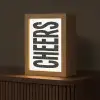 Retro - Cheers - Zwart - Decoratie Light Box met kabel (Tafellamp) klein -z3d_website