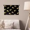 Macarons - Patroon - Goud - Zwart Wandkleed katoen klein -sfeer4