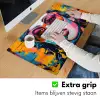 Vrouw - Bril - Kleuren - Graffiti Muismat XXL klein -sfeer3