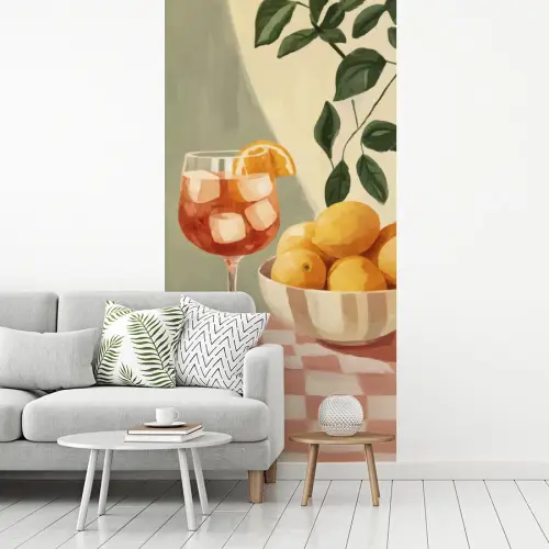 Citroenen - Glas - Tafelkleed - Geblokt fotobehang vinyl groot -woonkamer