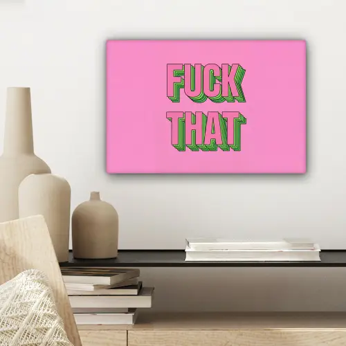Tekst - Bold - Roze canvas 2cm klein -sfeer6