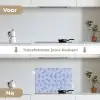 Blokken - Blauw - Paars - Patroon keuken achterwand spatscherm klein 900 -voor_na_NL