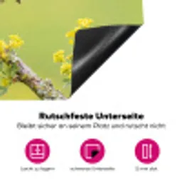 Vogel - Tak - Natuur - Kleurrijk Inductie beschermer vinyl 3mm klein -zzzzzzz-lf-onderkant