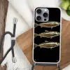 Vissen - Goud - Zwart Hoesje iPhone 16 Pro Max met koord klein -sfeer4