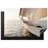 Zeilboot - Zee - Beige - Zon Inductie beschermer vinyl 3mm klein -3d