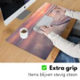 Meeuwen - Strand - Zee - Roze Muismat XXL klein -sfeer3