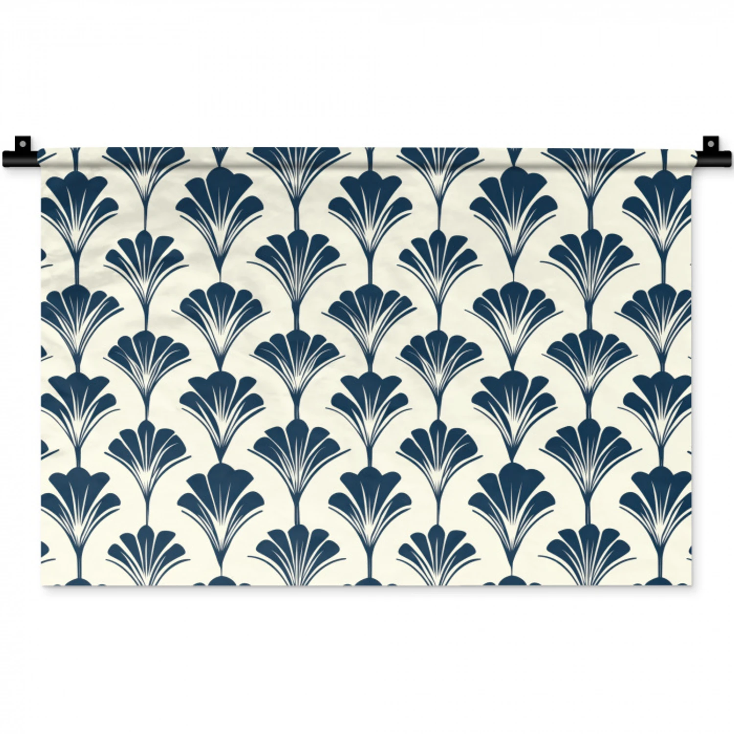Klassiek - Motief - Blauw Wandkleed katoen klein 269 -zz3d