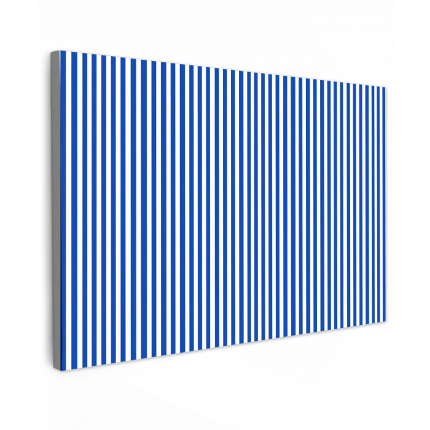 Klassiek - Strepen - Blauw Tuinposter op houten frame 2 cm dik klein 845 -3d