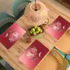 Sierlijk - Bloem - Roze - Glazen Placemat vinyl groot -zzsfeer5_Kitchenyeah-website