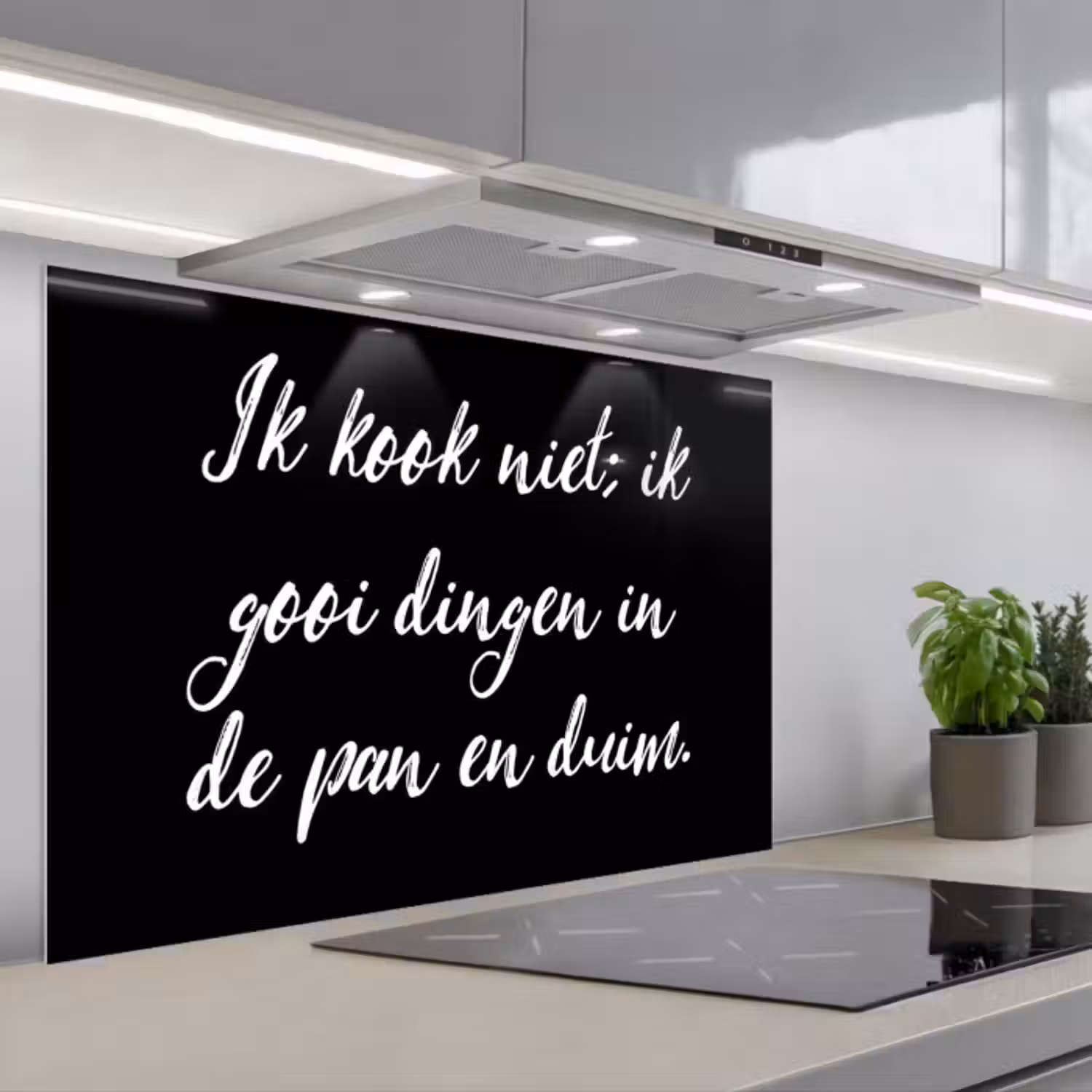 Spatscherm keuken - Ik kook niet - Spreuken - Koken - Humor - Quotes