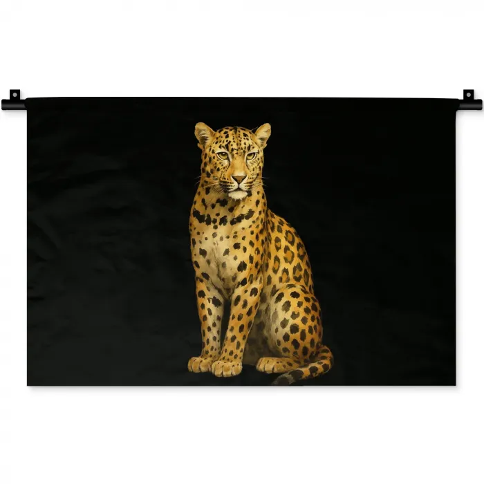 Panter - Realistisch - Bruin Wandkleed katoen klein -zz3d