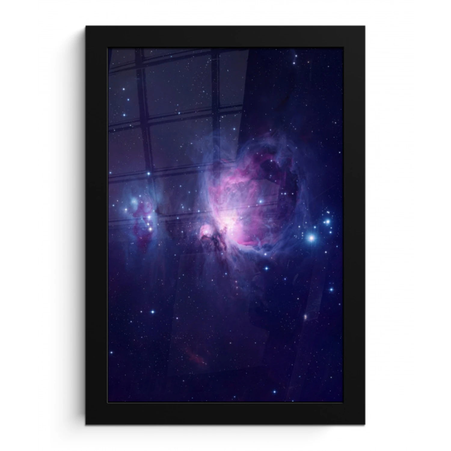 Ruimte - Sterren - Kleurrijk fotolijst zwart zonder passe partout klein -3d