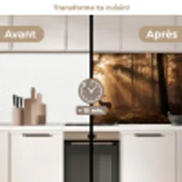 Hert - Bos - Mistig - Natuur - Goud keuken achterwand 2 middel -voor-na2_FR