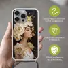 Abstract - Vrouw - Bloemen - Wit Hoesje iPhone 16 Pro Max met koord klein -sfeer2_NL