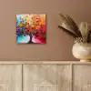 Boom - Levensboom - Kleurrijk - Abstract aluminium wit klein -sfeer4