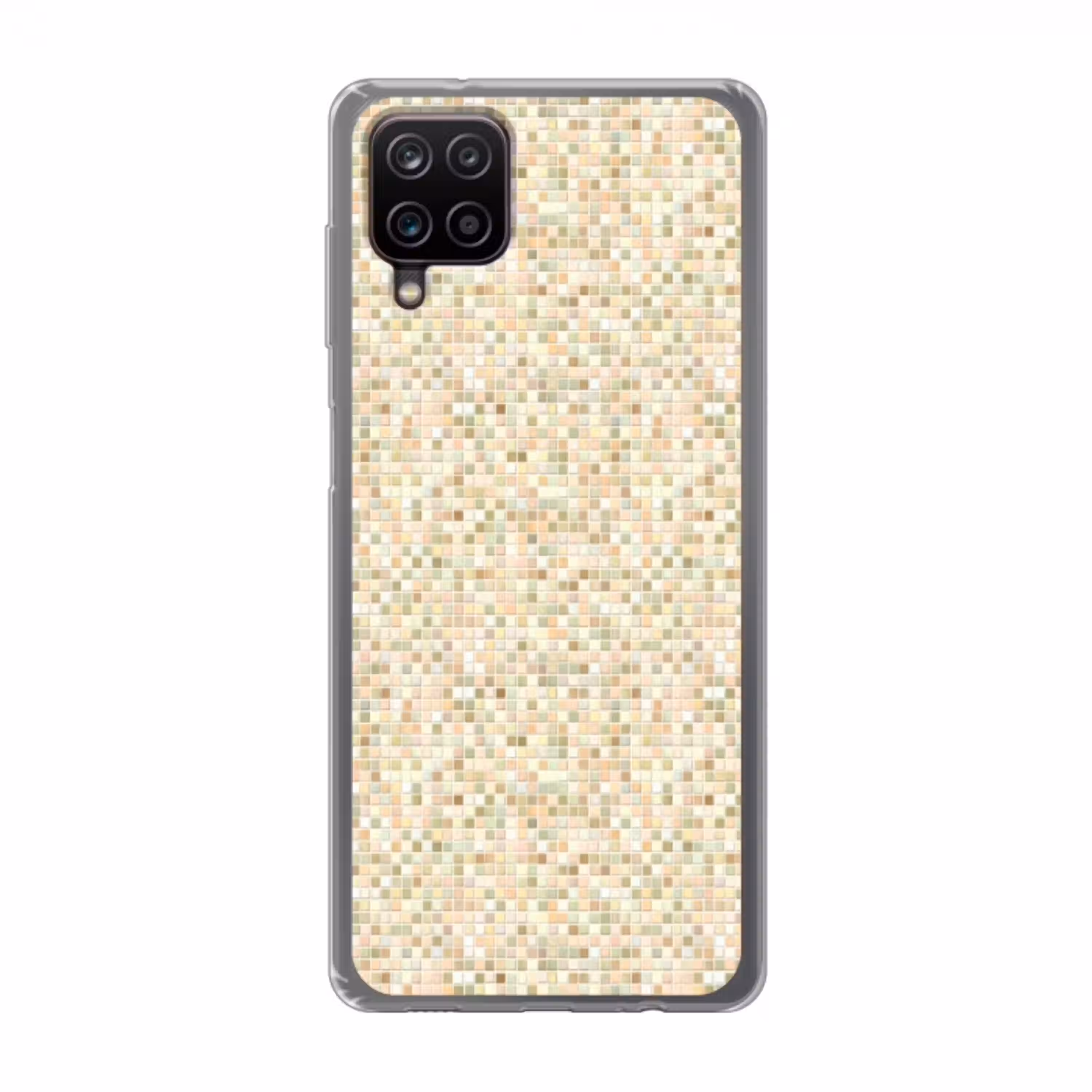 Mozaïek - Patroon - Beige Telefoonhoesje Samsung Galaxy A12 klein 372 -3d