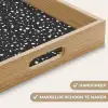 Terrazzo -  Patroon - Zwart - Wit Dienblad Rechthoek middel 911 -USP_HandgreepNL