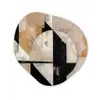 Abstract - Modern - Geometrisch - Pastel Wandcirkel Organisch Forex 3mm klein -3d