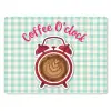 Koffie - Klok - Groen muismat rubber klein -3d