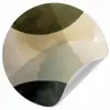 Vlakken - Abstract - Beige - Cirkels Wandcirkel behangsticker klein -3d
