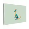 Staart - Dino - Minimalistisch - Blauw canvas 2cm klein -z3d