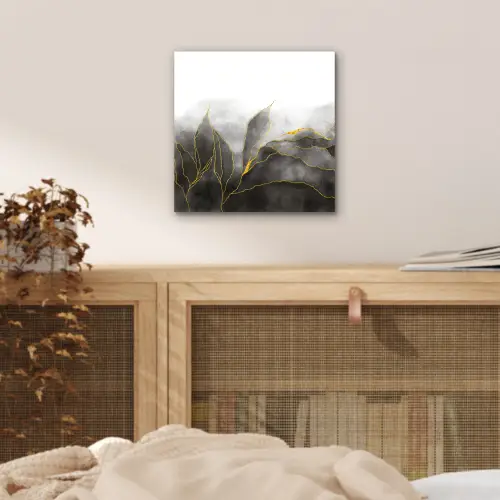 Marmer - Zwart - Goud - Luxe - Marmerlook aluminium wit klein -sfeer3