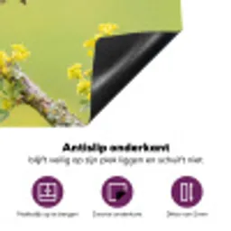 Vogel - Tak - Natuur - Kleurrijk Inductie beschermer vinyl 3mm klein -zzzzzzz-cc-onderkant