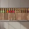 Lepels - Kruiden - Hout keuken achterwand 2 middel zz_3dshopping