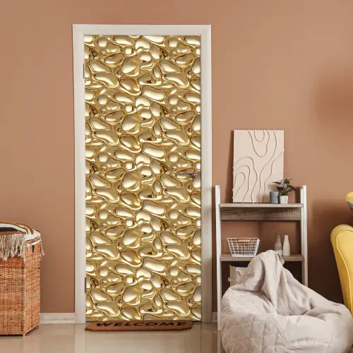 Abstract - Modern - Goud deurposter klein 289 -sfeer1