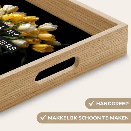Quotes - Bloem - Tulp - Geel Dienblad Rechthoek middel -USP_HandgreepNL