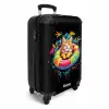 Zomerse kat met kleurrijke zwemband NBS - Handbagage koffer - Unisex middel -productfoto_3d