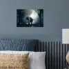 Olifant - Dieren - Licht - Bos - Natuur - Wilde dieren poster papier klein -sfeer2
