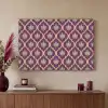 Patroon - Paars - Bloem Textielframe zwart klein -sfeer1
