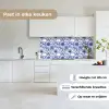 Bloemen - Blauw - Patroon - Wit keuken achterwand 2 middel 871 -sfeer4_NL