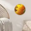 Zonnebloem - Dauwdruppels - Geel - Zonlicht Wandcirkel kunststof plaat 5mm dik klein -sfeer5